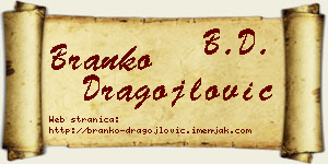 Branko Dragojlović vizit kartica